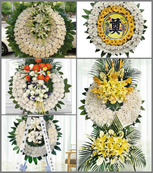 湖北黄冈市黄梅县下新镇石畈村花圈速递